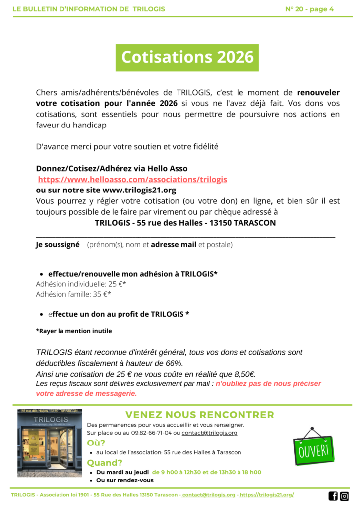 Trilogis la lettre n°20 04