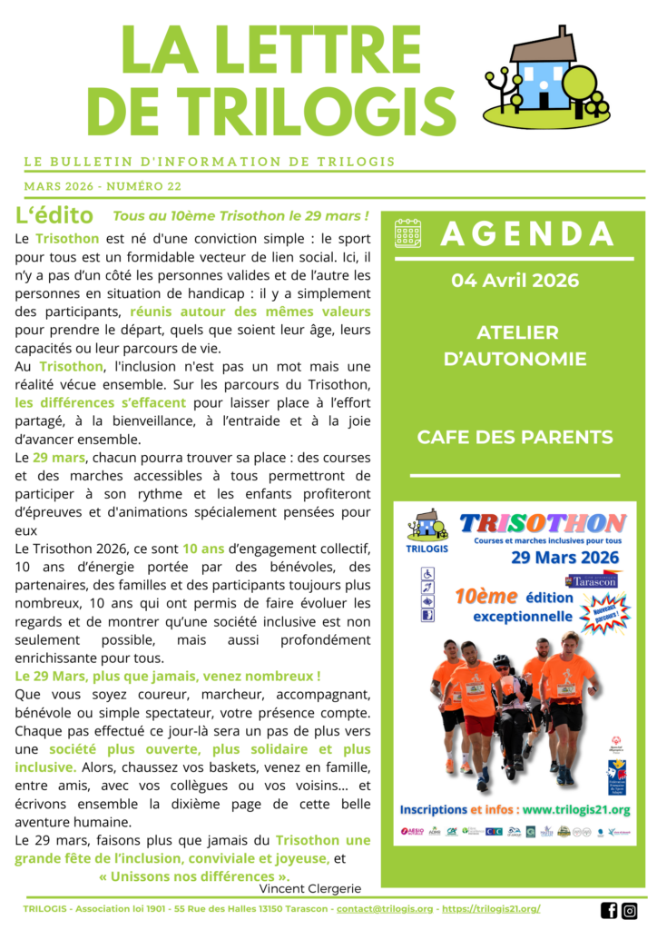TRILOGIS La Lettre n°22 mars 2026