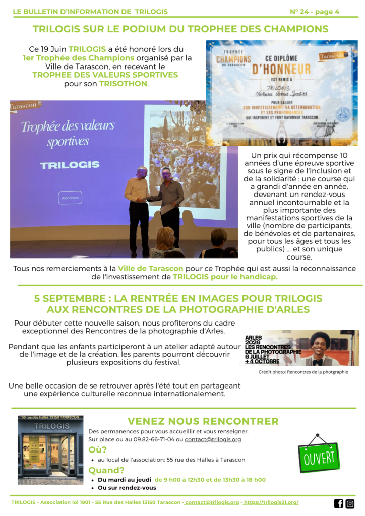 TRILOGIS La Lettre n°24 juin 2026