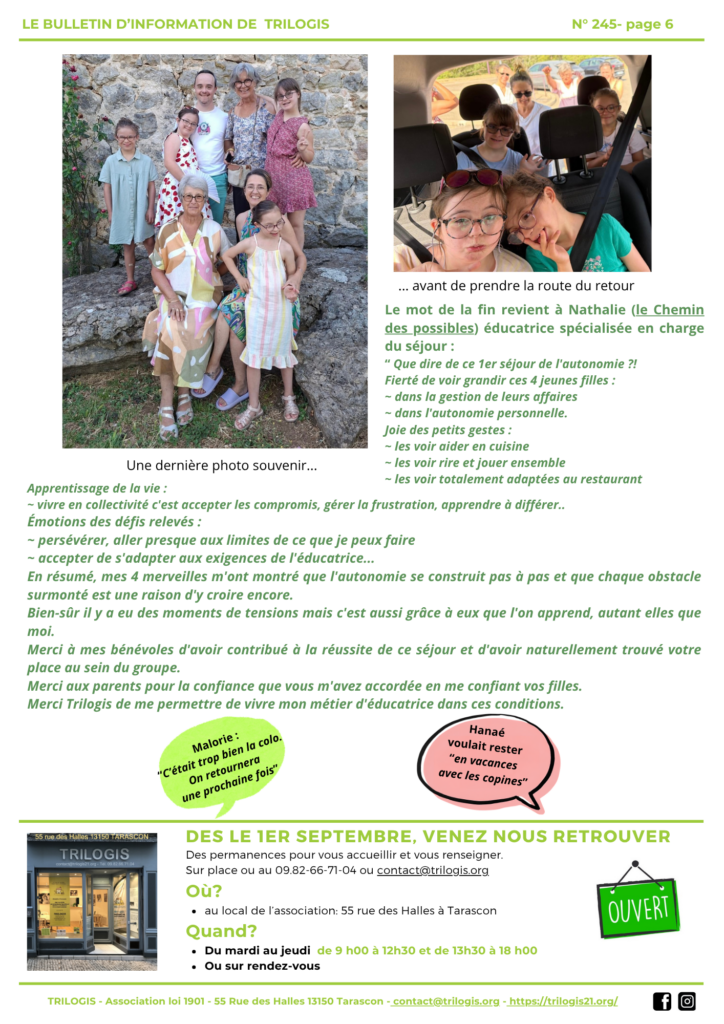 TRILOGIS La Lettre n°25 juillet 2026